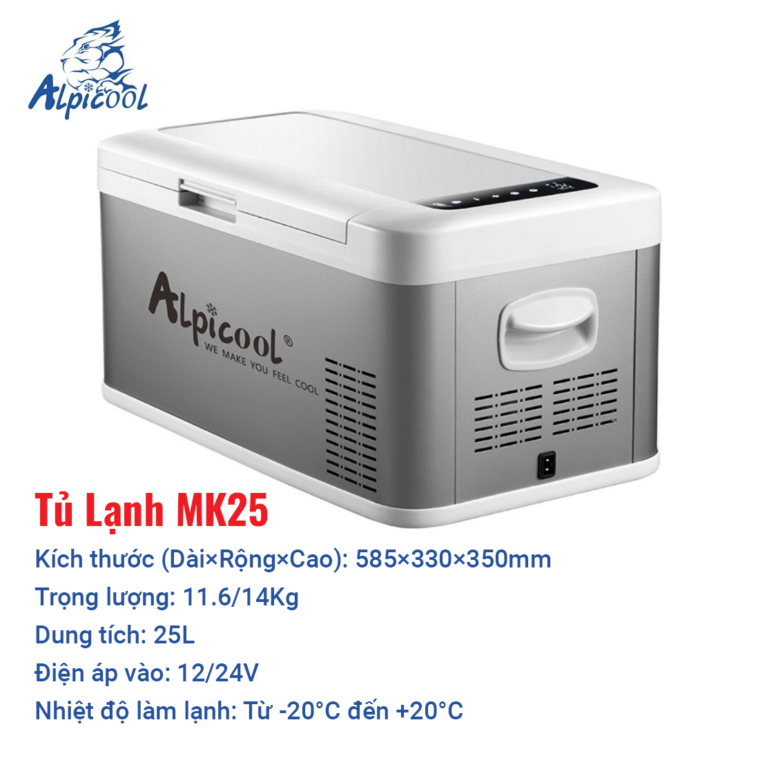 Tủ lạnh Ô tô mini Alpicool MK25 25 lít