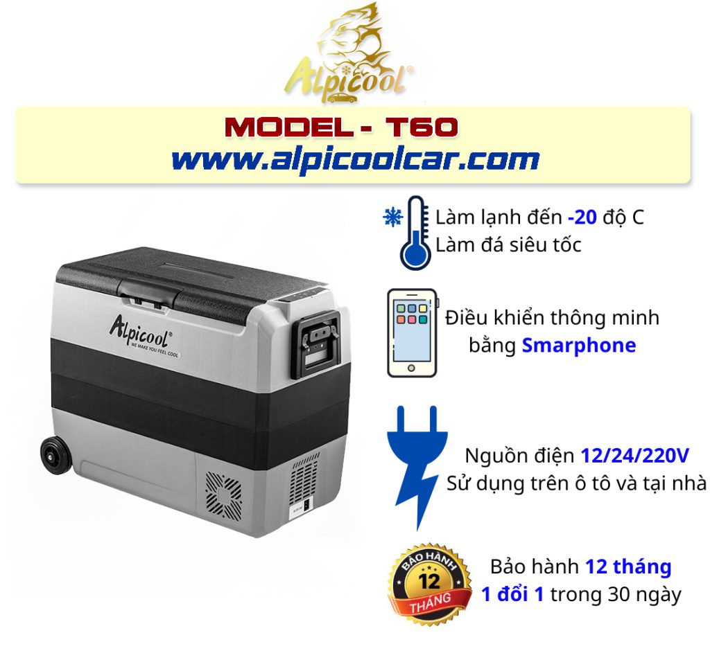 Tủ lạnh mini Alpicool T60 60 lít