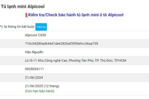 Video Tra cứu | Check Kiểm tra bảo hành Alpicool