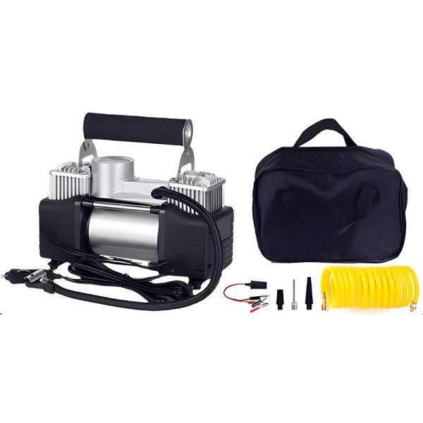 Bơm lốp ô tô 2 xi lanh 12V – Lõi đồng